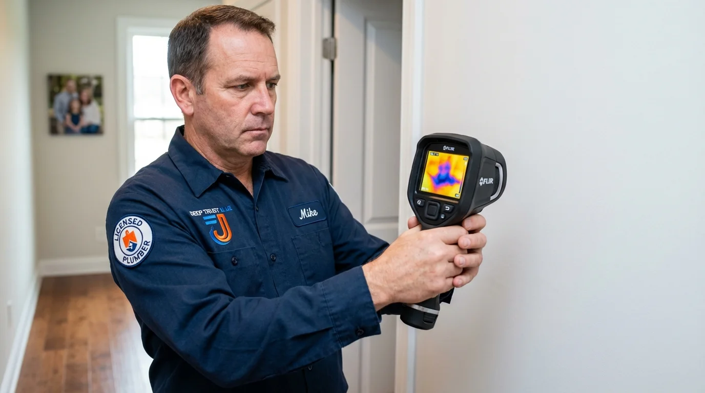Thermal imaging leak detection by Johns Plumbing LLC in Muncie